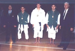 La squadra maschile di kata